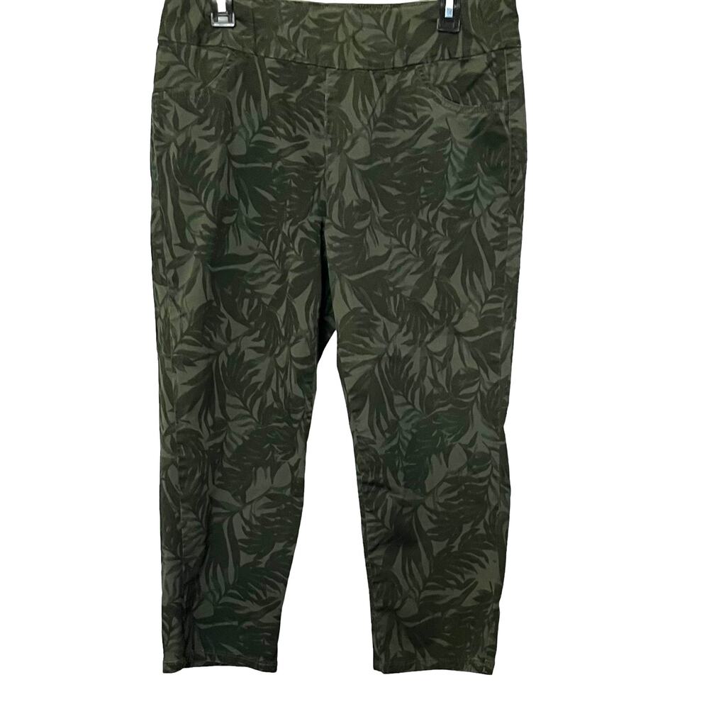STYLE & CO. HIGH-RISE  PULL-ON, CAMO CARGO PANTS, WOMENS, 12, CAMOUFLAGE GREEN